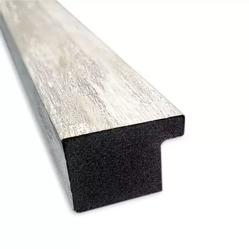 Specchio da parete stretto 38" x 26" con finitura metallica crepata non smussata - Rettangolare moderno, cornice in polistirene, include hardware di montaggio