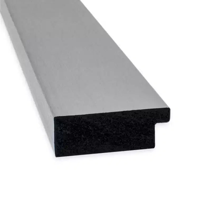 Specchio da parete quadrato moderno non smussato 76,2 x 76,2 cm in nichel spazzolato - Cornice in polistirene