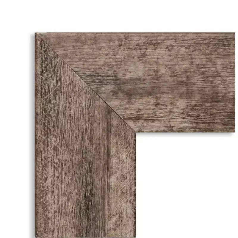 20" x 54" Non-Beveled Owl Brown Wood on The Door Mirror