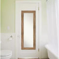 Specchio da porta in legno marrone a forma di gufo non smussato, 20" x 54"
