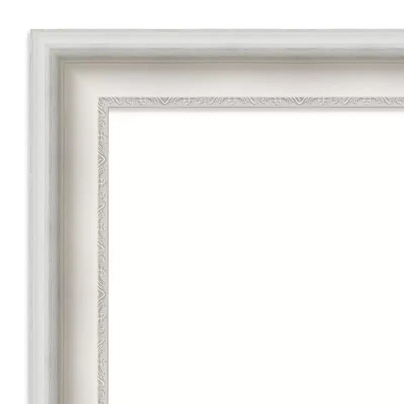 Specchio da Parete per Bagno Parlor Bianco senza Smussatura 81 x 81 cm - Quadrato Moderno, Ferramenta di Montaggio Inclusa