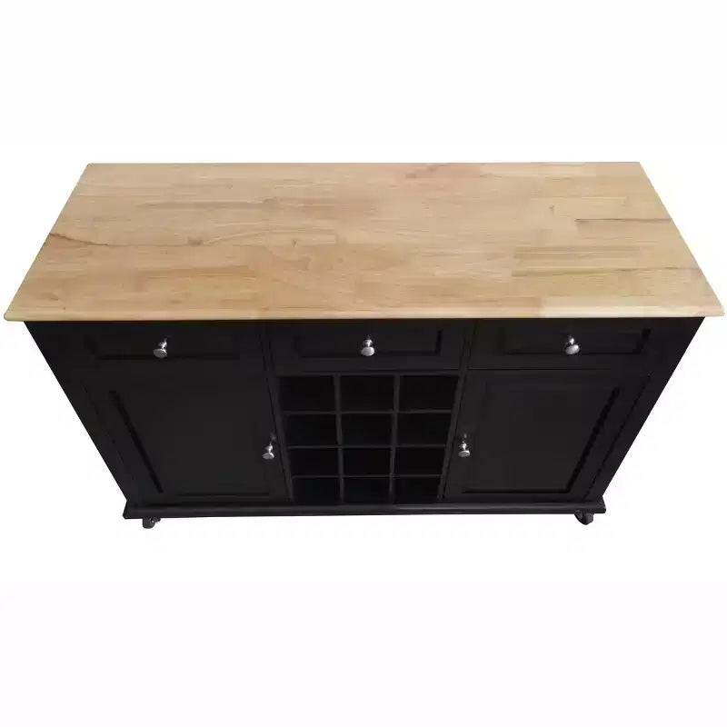Madia per vini da buffet con contenitore, colore nero