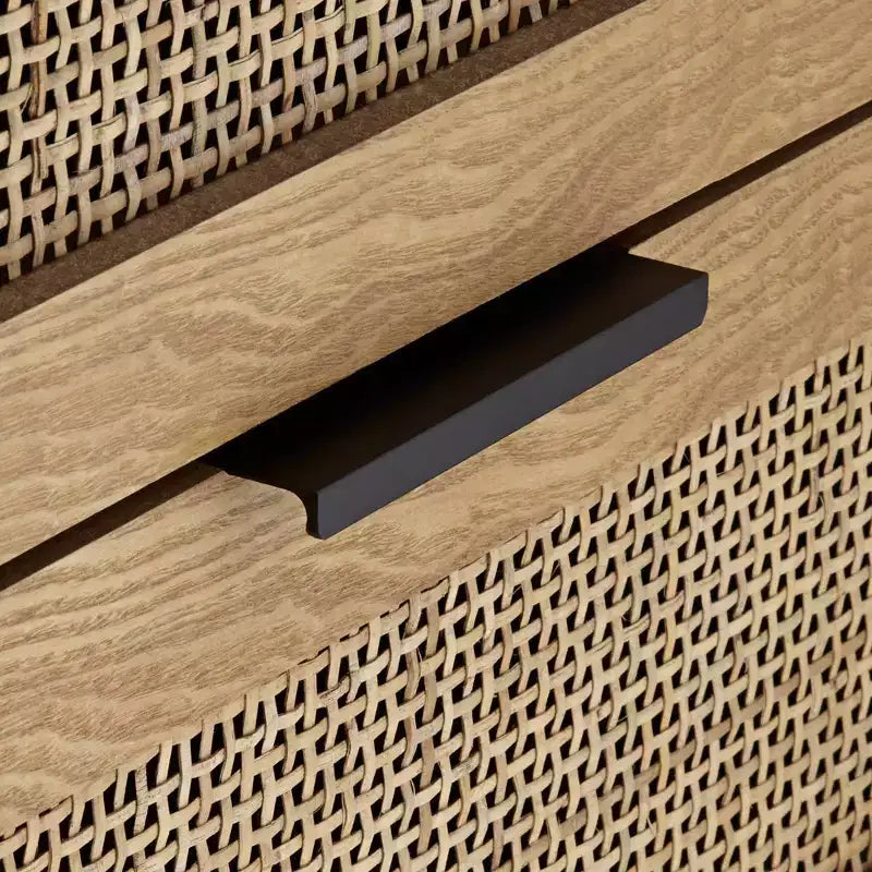 Mobiletto in legno naturale a 2 cassetti, largo 21 3/4"