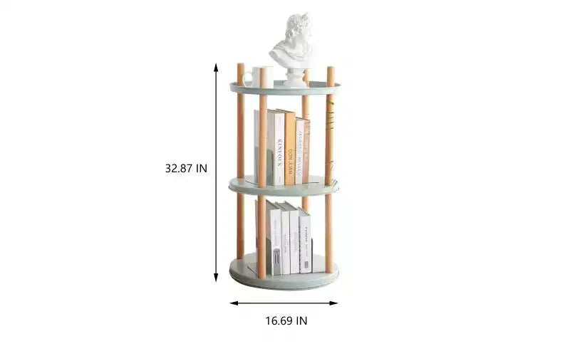 Rotating Adjustable Bookshelves, Multifunctional Standing Storage Bookshelf, Display Bookcases for Living Room, Home Office, Blue