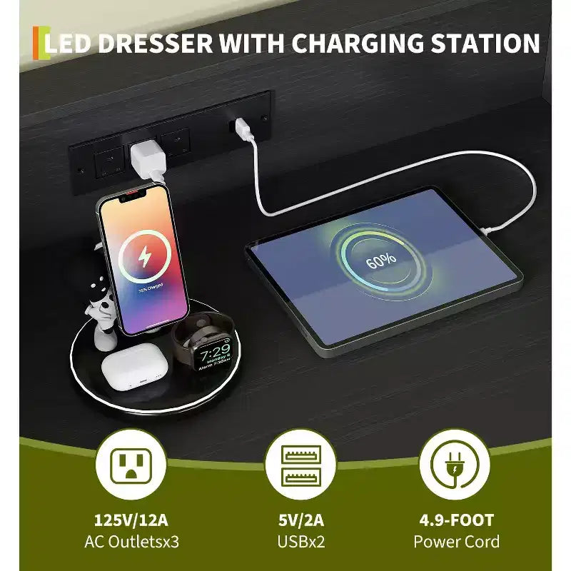 Cassettiera alta a 5 cassetti, cassettiera moderna bianca con cassetti silenziosi, organizer contenitore resistente all'acqua per camera da letto, armadio, corridoio