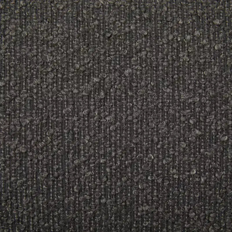 Poltrona moderna girevole a 360° rivestita in tessuto Bouclé con base in ferro