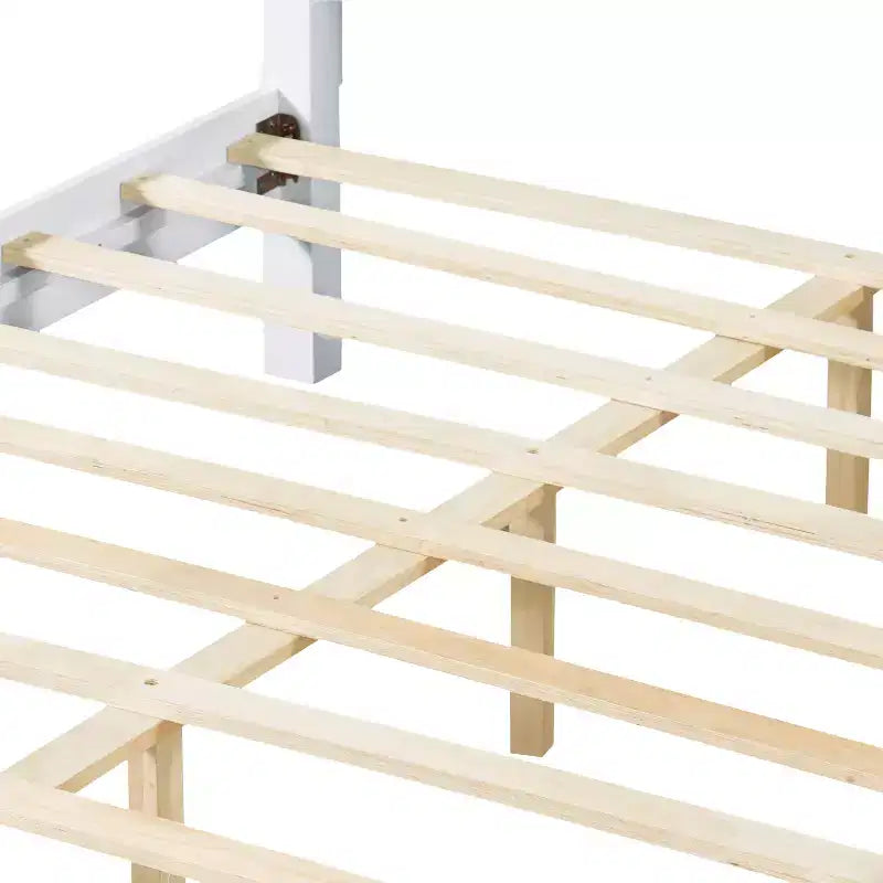 Struttura letto moderna in legno con testiera e pediera