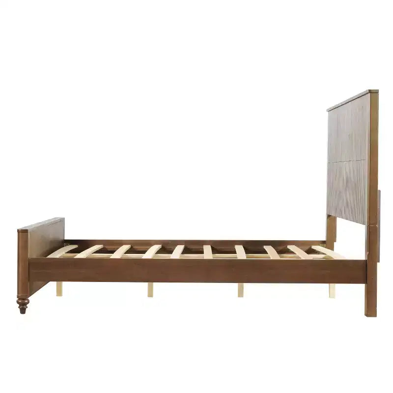 Struttura letto moderna in legno con testiera e pediera