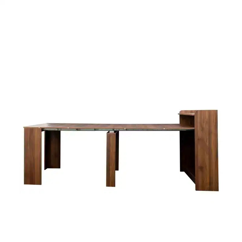 Wooden Dining Table for 6-8, Extendable Console Table with Storage, Space-Saving & Versatile Table for Living Room, Small Space, Apartment