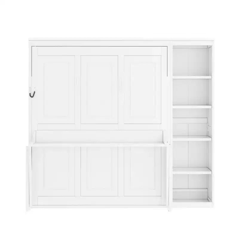 Letto a scomparsa matrimoniale/queen size con libreria, letto a scomparsa in legno con scrivania, letto a scomparsa pieghevole per camera degli ospiti/ufficio