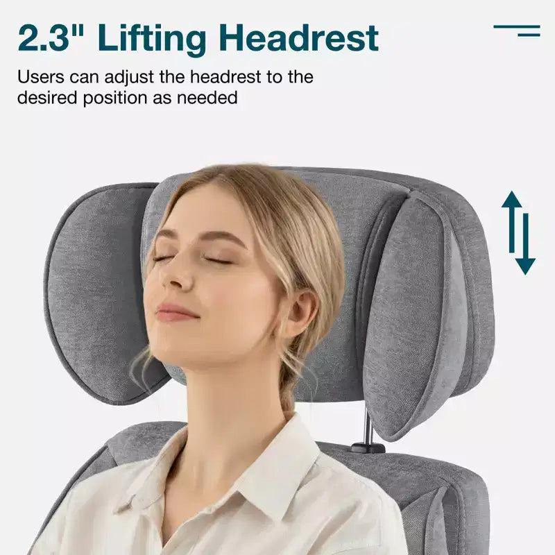 Adjustable Executive Cross-Legged Chair with Flip-up Armrests, Recline & Lumbar Support - 440 lb Capacity, Ideal for Home Office