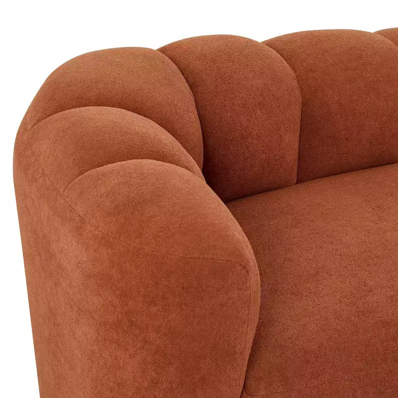 80" 3-Seater Modern Curved Upholstered Sofa