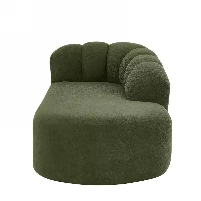 80" 3-Seater Modern Curved Upholstered Sofa