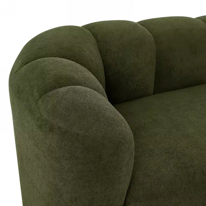 80" 3-Seater Modern Curved Upholstered Sofa