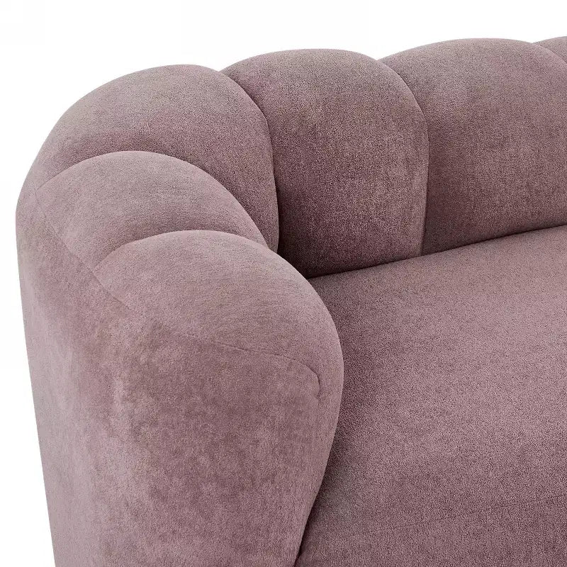 80" 3-Seater Modern Curved Upholstered Sofa