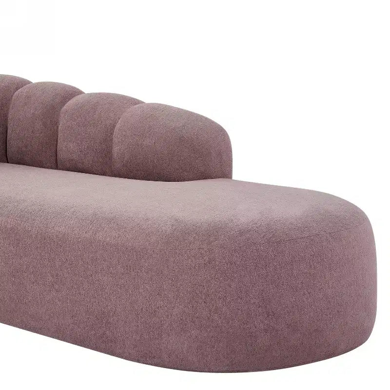 80" 3-Seater Modern Curved Upholstered Sofa