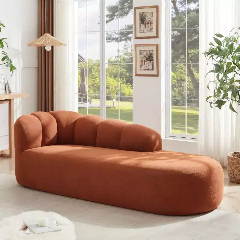 80" 3-Seater Modern Curved Upholstered Sofa