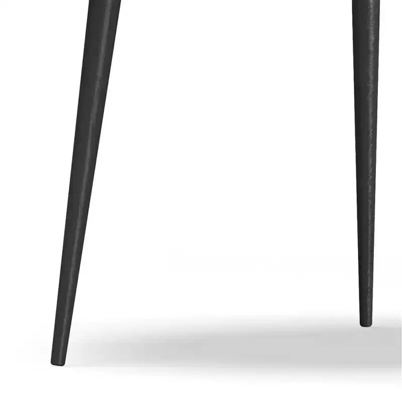 Coffee Table Cognac - Solid Wood, Flared Metal Legs, Industrial Design, 16.9"H