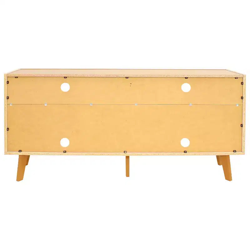 Mobile TV da interno Mid-Century Modern con mobiletto e mensole per TV da 58"