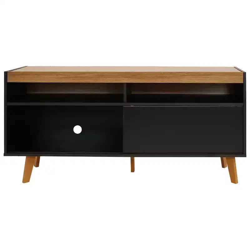 Indoor Mid-Century Modern TV Stand Console with Storage Cabinet and Shelves for 58" TV
