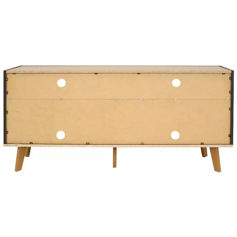 Mobile TV da interno Mid-Century Modern con mobiletto e mensole per TV da 58"