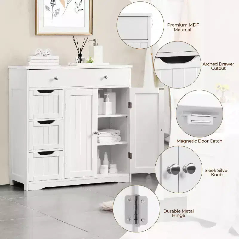 Mobiletto a Colonna Autoportante per Bagno, Cucina, Soggiorno