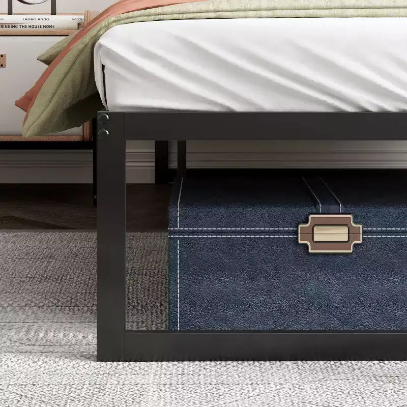 14" Metal Platform Bed Frame, Black